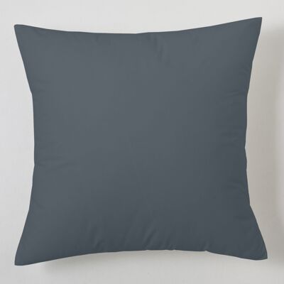 Housse de coussin grise - 40x40 cm - 50% coton / 50% polyester - 144 fils. Poids : 115