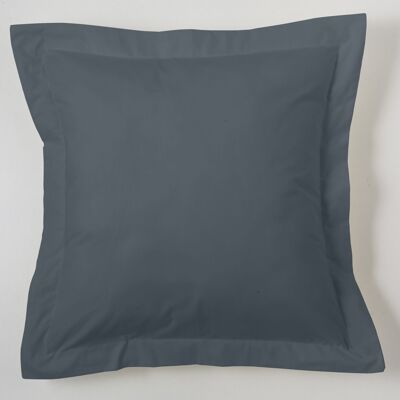 Housse de coussin grise - 55x55 cm - 50% coton / 50% polyester - 144 fils. Poids : 115