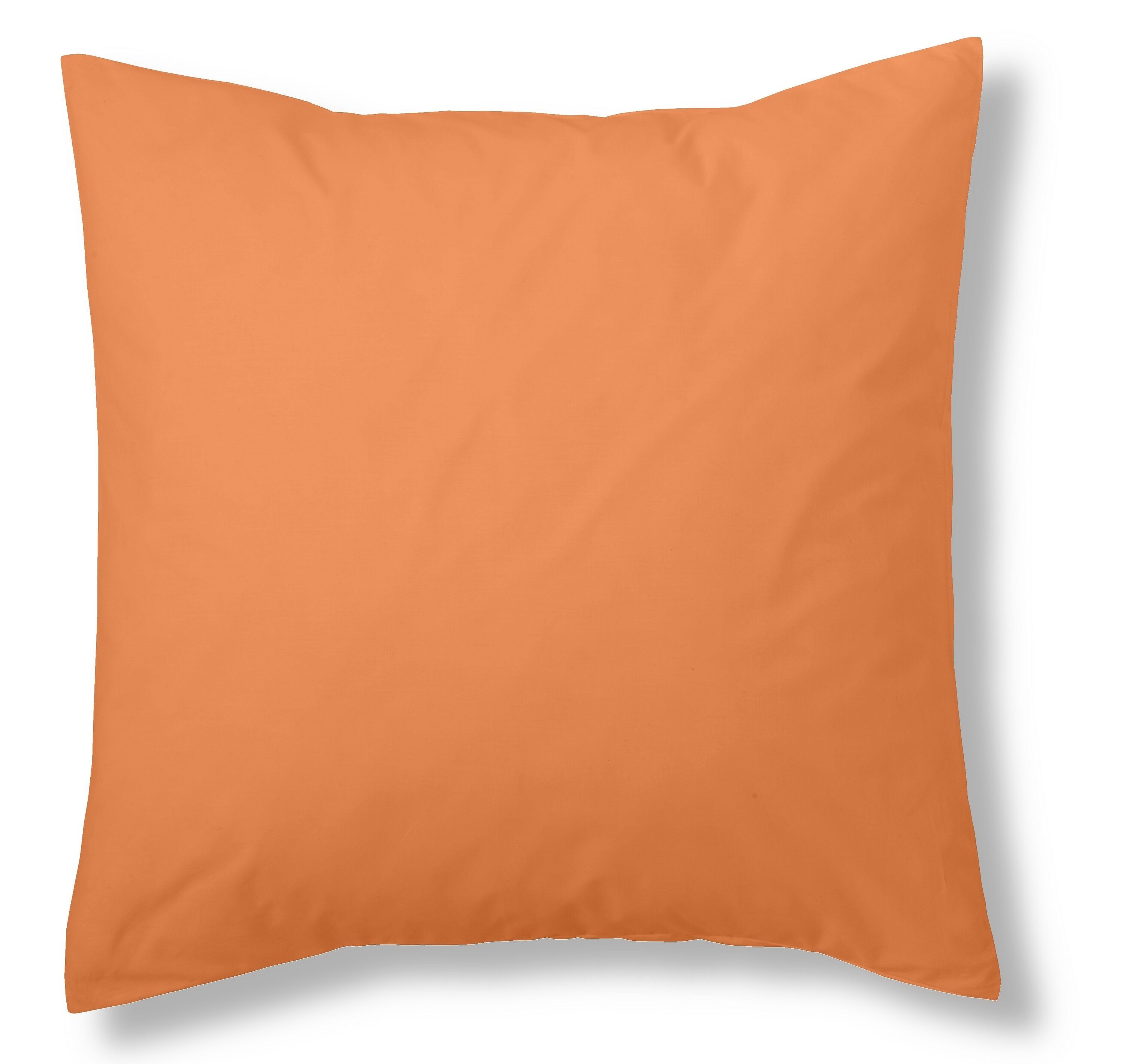 Mango color cushion cover - 40x40 cm - 100% cotton - 144 threads. Weight: 115
