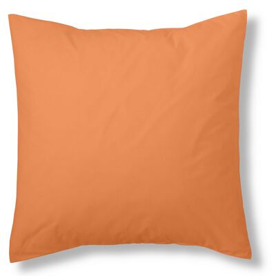 Housse de coussin couleur mangue - 40x40 cm - 100% coton - 144 fils. Poids : 115