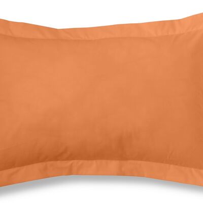 Mangofarbener Kissenbezug – 50 x 75 cm – 100 % Baumwolle – 144 Fäden. Gewicht: 115