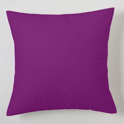 Housse de coussin violet - 40x40 cm - 50% coton / 50% polyester - 144 fils. Poids : 115