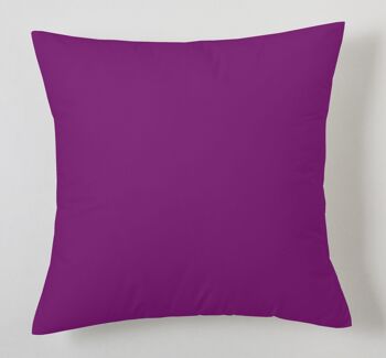 Housse de coussin violet - 40x40 cm - 50% coton / 50% polyester - 144 fils. Poids : 115