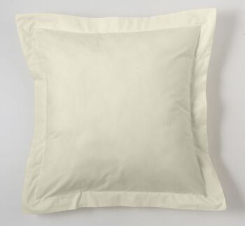 Housse de coussin ivoire - 55x55 cm - 100% coton - 200 fils. Poids : 125 1