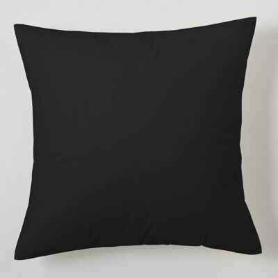 Fodera per cuscino nera - 40x40 cm - 50% cotone / 50% poliestere - 144 fili. Peso: 115