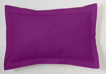 Housse de coussin violet - 50x75 cm - 100% coton - 144 fils. Poids : 115 1