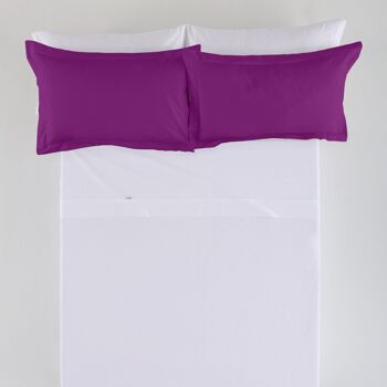 Housse de coussin violet - 50x75 cm - 100% coton - 144 fils. Poids : 115 2