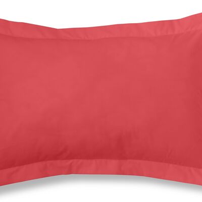 Housse de coussin rouge - 50x75 cm - 50% coton / 50% polyester - 144 fils. Poids : 115