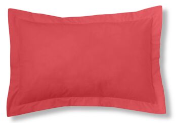 Housse de coussin rouge - 50x75 cm - 50% coton / 50% polyester - 144 fils. Poids : 115 1