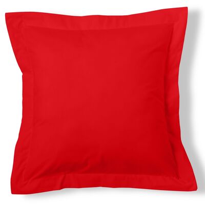 Fodera per cuscino rosso papavero - 55x55 cm - 50% cotone / 50% poliestere - 144 fili. Peso: 115