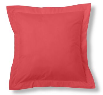 Housse de coussin rouge - 55x55 cm - 50% coton / 50% polyester - 144 fils. Poids : 115 1