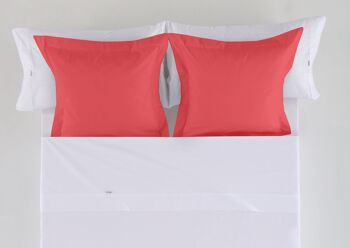 Housse de coussin rouge - 55x55 cm - 50% coton / 50% polyester - 144 fils. Poids : 115 2