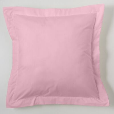 Funda de cojín color rosa - 55x55 cm - 50% algodón / 50% poliéster - 144 hilos. Gramage: 115