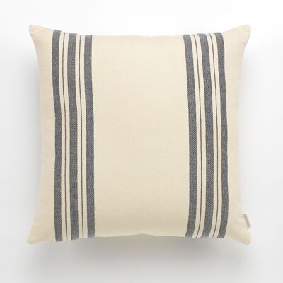 Blue Ibon cotton cushion cover. Invisible zipper.