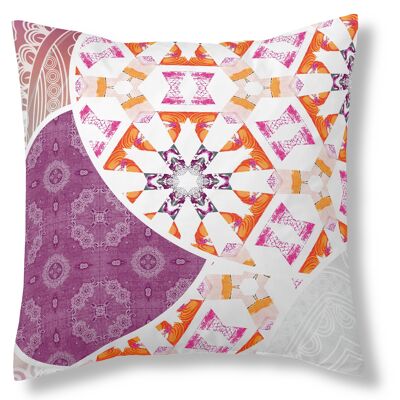 AZAHARA PRINTED CUSHION COVER - MEASUREMENTS 50X50 CM. - PRINTED PART 100% COTTON - PLAIN PART 50% COTTON / 50% POLYESTER - 144 THREADS