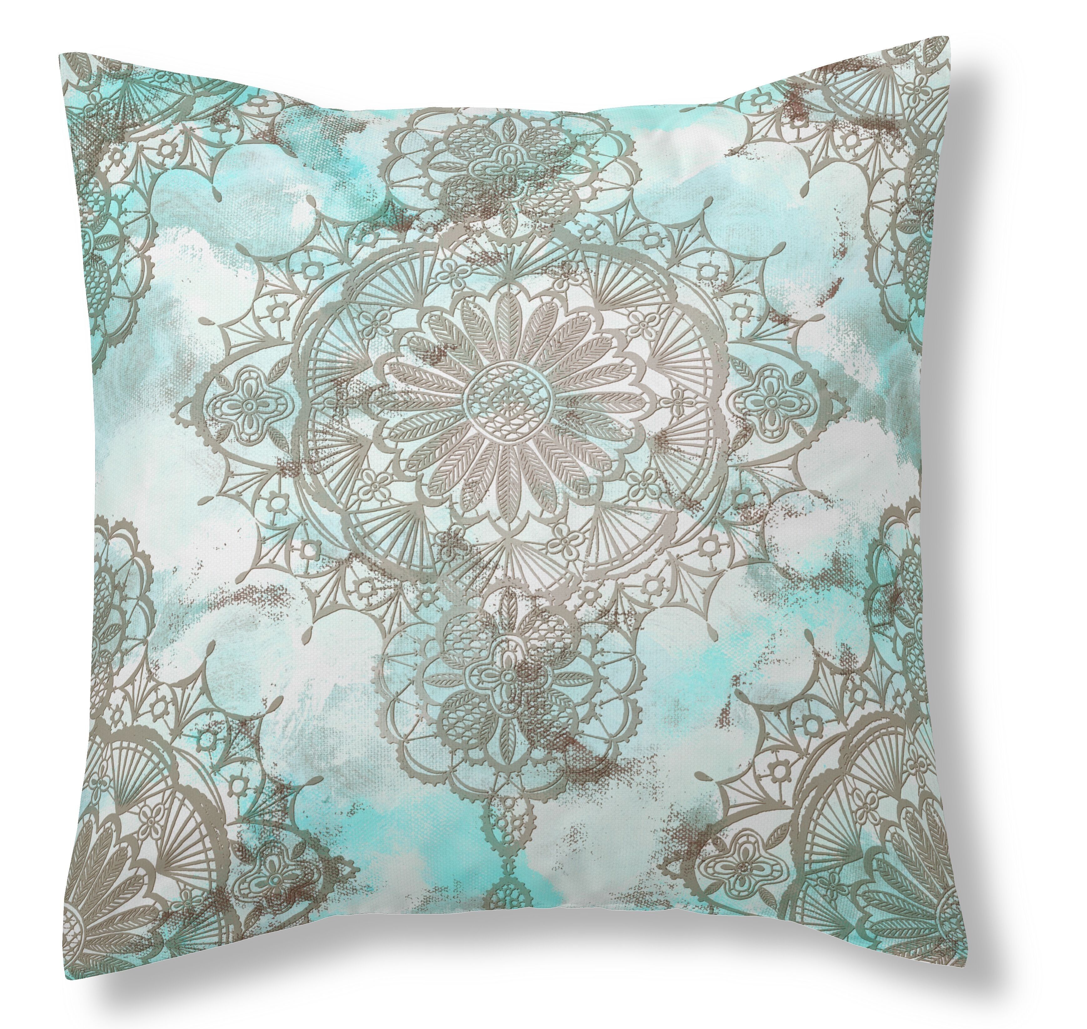 KEZIA BEDRUCKTER KISSENBEZUG – ABMESSUNGEN 50X50 CM. - BEDRUCKTER TEIL 100 % BAUMWOLLE - EINFACHER TEIL 50 % BAUMWOLLE / 50 % POLYESTER - 144 FÄDEN