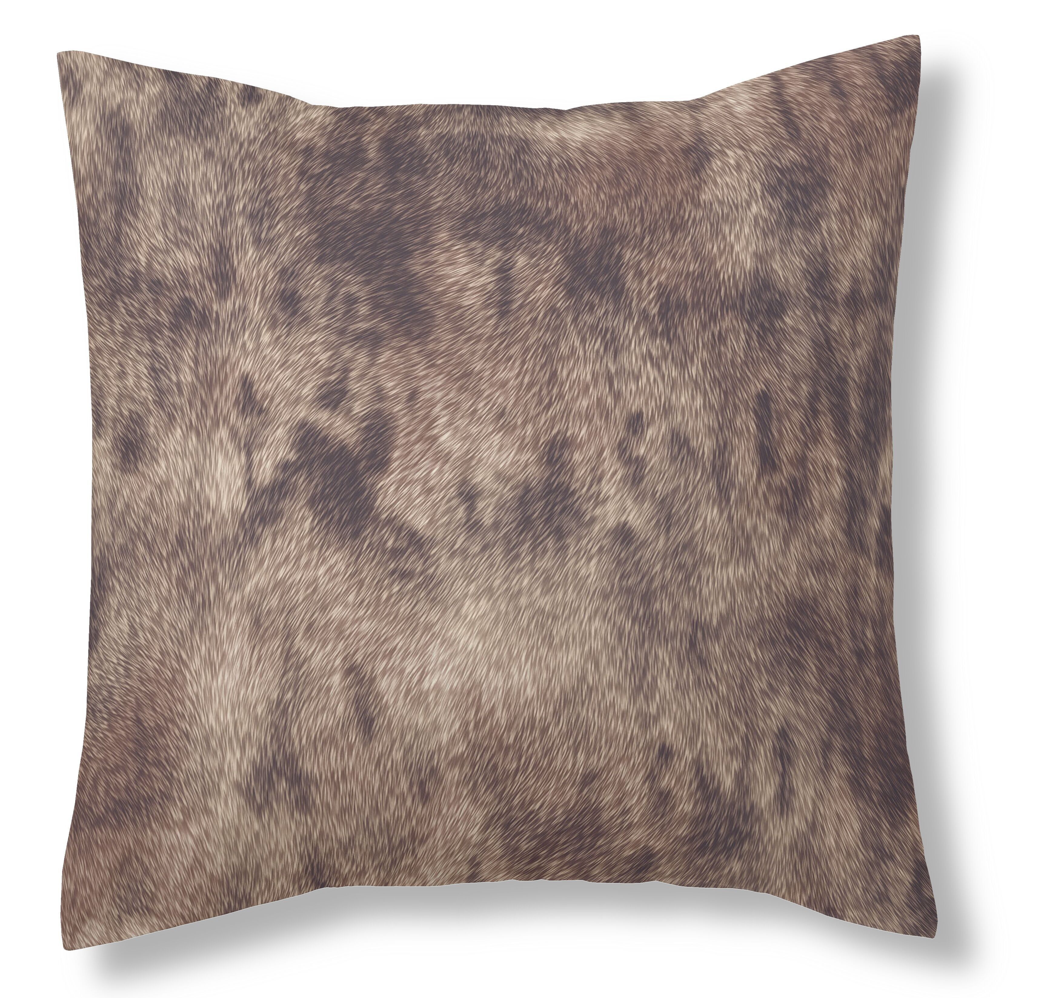 FODERA PER CUSCINO IN PELLICCIA - 50X50 CM - STAMPA DIGITALE - DIGITALE: 100% COTONE / TINTA UNITA: 50% COTONE - 50% POLIESTERE - 144 FILI