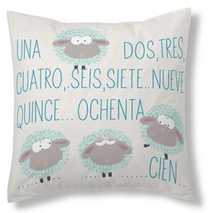 HOUSSE DE COUSSIN DREAM - 50X50 CM - IMPRESSION NUMÉRIQUE - NUMÉRIQUE : 100% COTON / UNI : 50% COTON - 50% POLYESTER - 144 FILS