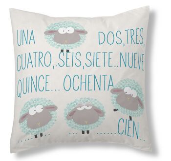 HOUSSE DE COUSSIN DREAM - 50X50 CM - IMPRESSION NUMÉRIQUE - NUMÉRIQUE : 100% COTON / UNI : 50% COTON - 50% POLYESTER - 144 FILS 1