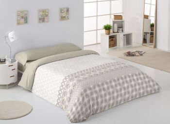 HOUSSE DE COUETTE AURA - 240X220 CM - IMPRESSION NUMÉRIQUE - NUMERIQUE : 100% COTON / UNI : 50% COTON - 50% POLYESTER - 144 FILS 2