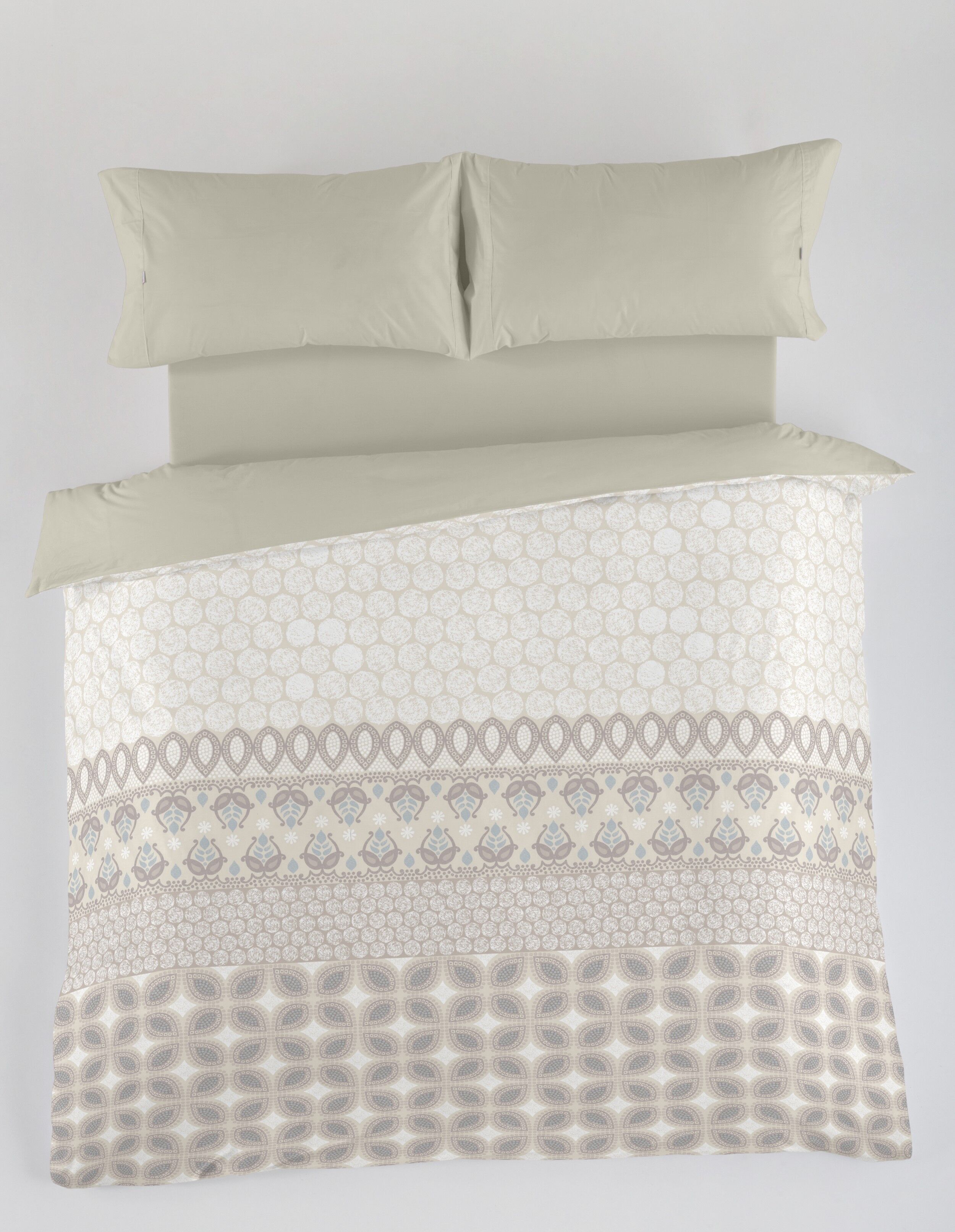 FUNDA NÓRDICA AURA - 140X200 CM - IMPRESIÓN DIGITAL - DIGITAL: 100% ALGODÓN / LISO: 50% ALGODÓN - 50% POLIÉSTER - 144 HILOS