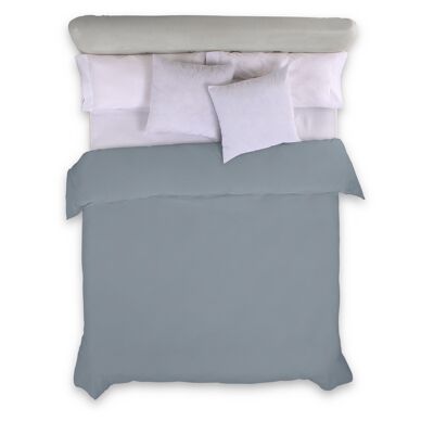 COPRIPIUMINO color acciaio - 105 letto (1 pezzo) - 100% cotone - 144 fili. Peso: 115