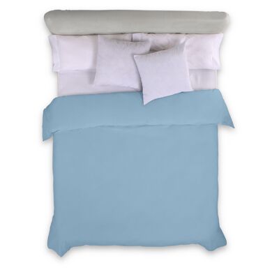 HOUSSE DE COUETTE bleu ciel - Lit 105 (1 pièce) - 100% coton - 144 fils. Poids : 115