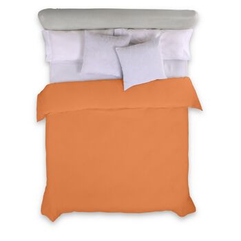 HOUSSE DE COUETTE couleur Mangue - Lit de 105 (1 pièce) - 100% coton - 144 fils. Poids : 115 1