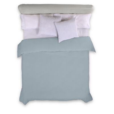 HOUSSE DE COUETTE coloris argent - Lit 150/160 (1 pièce) - 100% coton - 144 fils. Poids : 115