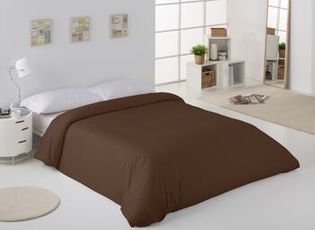 HOUSSE DE COUETTE COMBI CAFÉ - LIT 90 CM - 50% COTON / 50% POLYESTER - 144 FILS 2