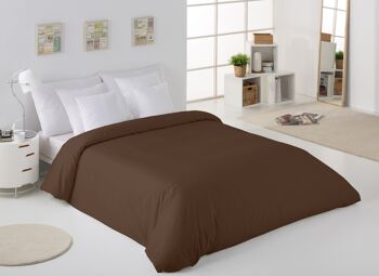 HOUSSE DE COUETTE COMBI CAFÉ - LIT 90 CM - 50% COTON / 50% POLYESTER - 144 FILS 3