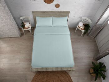 Housse de couette en coton bio couleur glace. Lit de 200 cm. 2