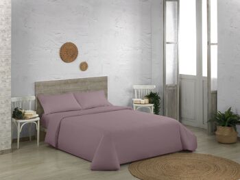 Housse de couette en coton biologique couleur nectar. Lit de 105 cm. 1