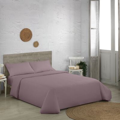Nektarfarbener Bettbezug aus Bio-Baumwolle. 135/140 cm breites Bett.