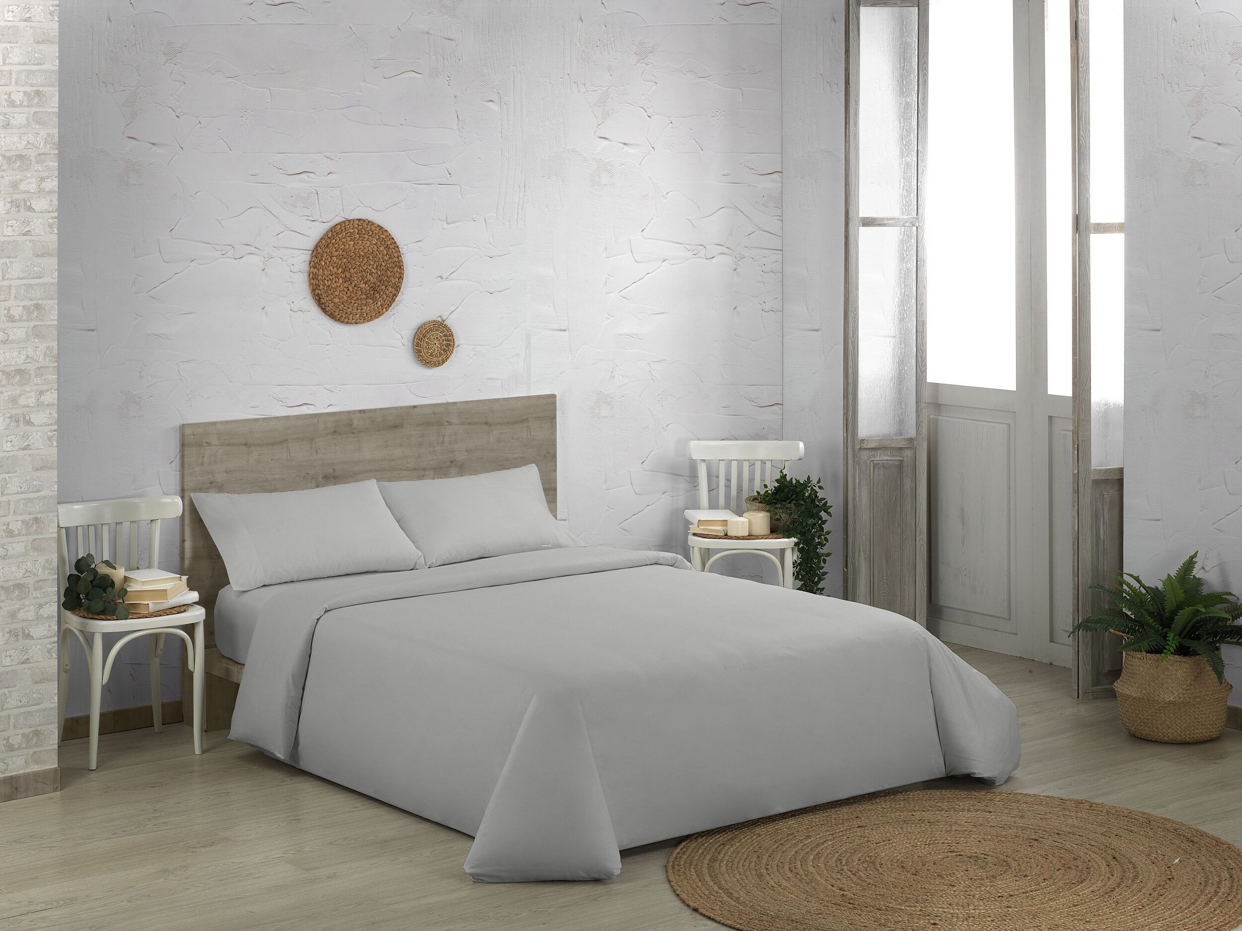 Copripiumino in cotone organico perlato. Letto da 150/160 cm.