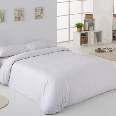 COPRIPIUMINO in cotone pettinato bianco - 180/200 letto (1 pezzo) - 100% cotone - 200 fili. Peso: 125