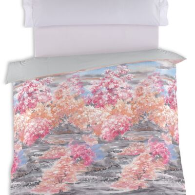 COPRIPIUMINO STAMPATO AMELIE (1 PEZZO) - LETTO 90 CM. - PARTE STAMPATA 100% COTONE - PARTE TINTA UNITA 50% COTONE / 50% POLIESTERE - 144 FILI