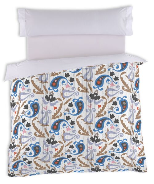 FUNDA NÓRDICA ESTAMPADA SABINA (1 PIEZA) - CAMA DE 90 CM. - PARTE ESTAMPADA 100% ALGODÓN - PARTE LISA 50% ALGODÓN / 50% POLIÉSTER - 144 HILOS