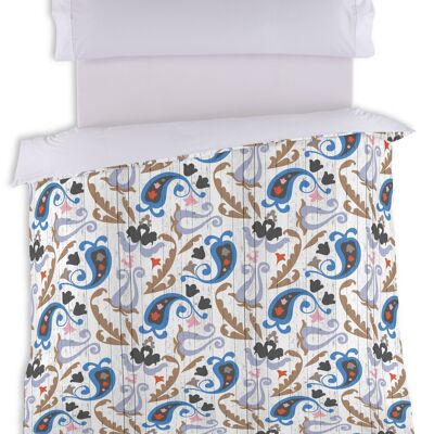 FUNDA NÓRDICA ESTAMPADA SABINA (1 PIEZA) - CAMA DE 90 CM. - PARTE ESTAMPADA 100% ALGODÓN - PARTE LISA 50% ALGODÓN / 50% POLIÉSTER - 144 HILOS