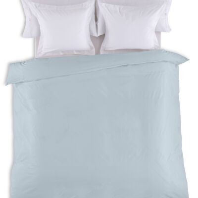 Einfarbiger, hellblauer Bettbezug – Bett 135/140 (1 Stück) – 50 % Baumwolle / 50 % Polyester – 144 Fäden. Gewicht: 115