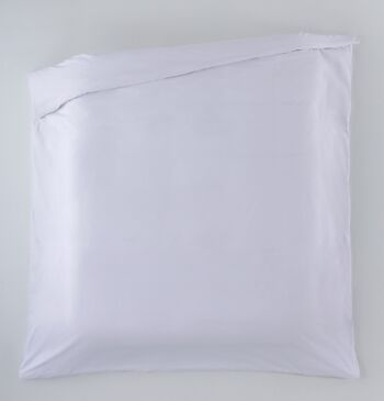HOUSSE DE COUETTE uni blanc - Lit 105 (1 pièce) - 50% coton / 50% polyester - 144 fils. Poids : 115 4