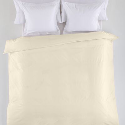 HOUSSE DE COUETTE unie crème - Lit 105 (1 pièce) - 50% coton / 50% polyester - 144 fils. Poids : 115