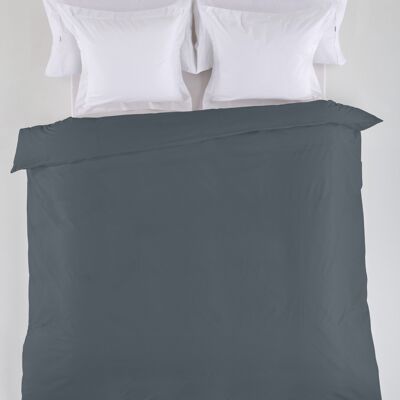 Einfarbiger grauer Bettbezug – 105 Betten (1 Stück) – 50 % Baumwolle / 50 % Polyester – 144 Fäden. Gewicht: 115