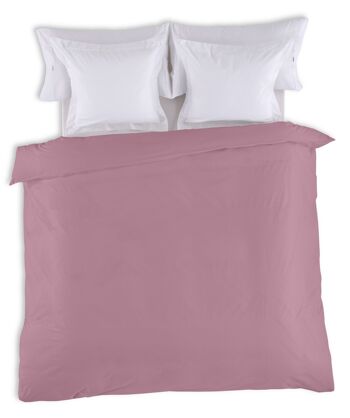 HOUSSE DE COUETTE lisse couleur quartz - Lit 150/160 (1 pièce) - 50% coton / 50% polyester - 144 fils. Poids : 115 1