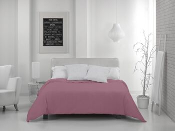 HOUSSE DE COUETTE lisse couleur quartz - Lit 135/140 (1 pièce) - 50% coton / 50% polyester - 144 fils. Poids : 115 3