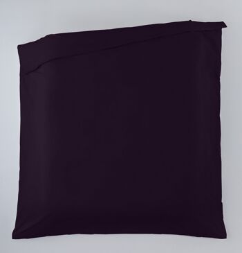 HOUSSE DE COUETTE unie noire - Lit 150/160 (1 pièce) - 50% coton / 50% polyester - 144 fils. Poids : 115 4