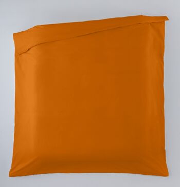 HOUSSE DE COUETTE uni ocre - Lit 135/140 (1 pièce) - 50% coton / 50% polyester - 144 fils. Poids : 115 4