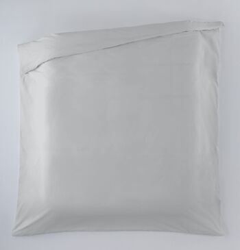 Housse de couette uni perle - Lit 135/140 (1 pièce) - 50% coton / 50% polyester - 144 fils. Poids : 115 4