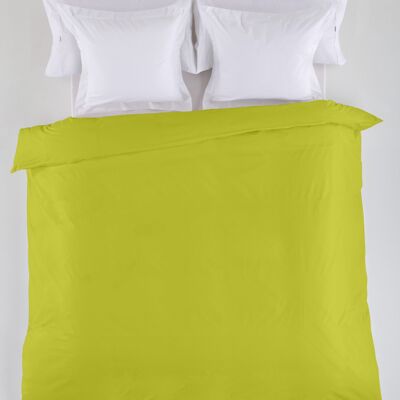 Einfarbiger Pistazien-BETTBEZUG – Bett 180/200 (1 Stück) – 50 % Baumwolle / 50 % Polyester – 144 Fäden. Gewicht: 115