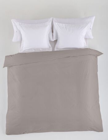 Housse de couette plomb uni - Lit 105 (1 pièce) - 50% coton / 50% polyester - 144 fils. Poids : 115 1